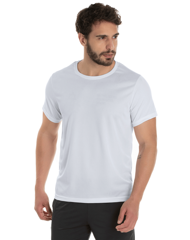 Camiseta Dry Fit Branca Proteção UV 30+