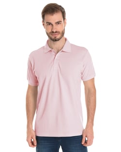 Camisa Polo Piquet Masculina Rosa Claro