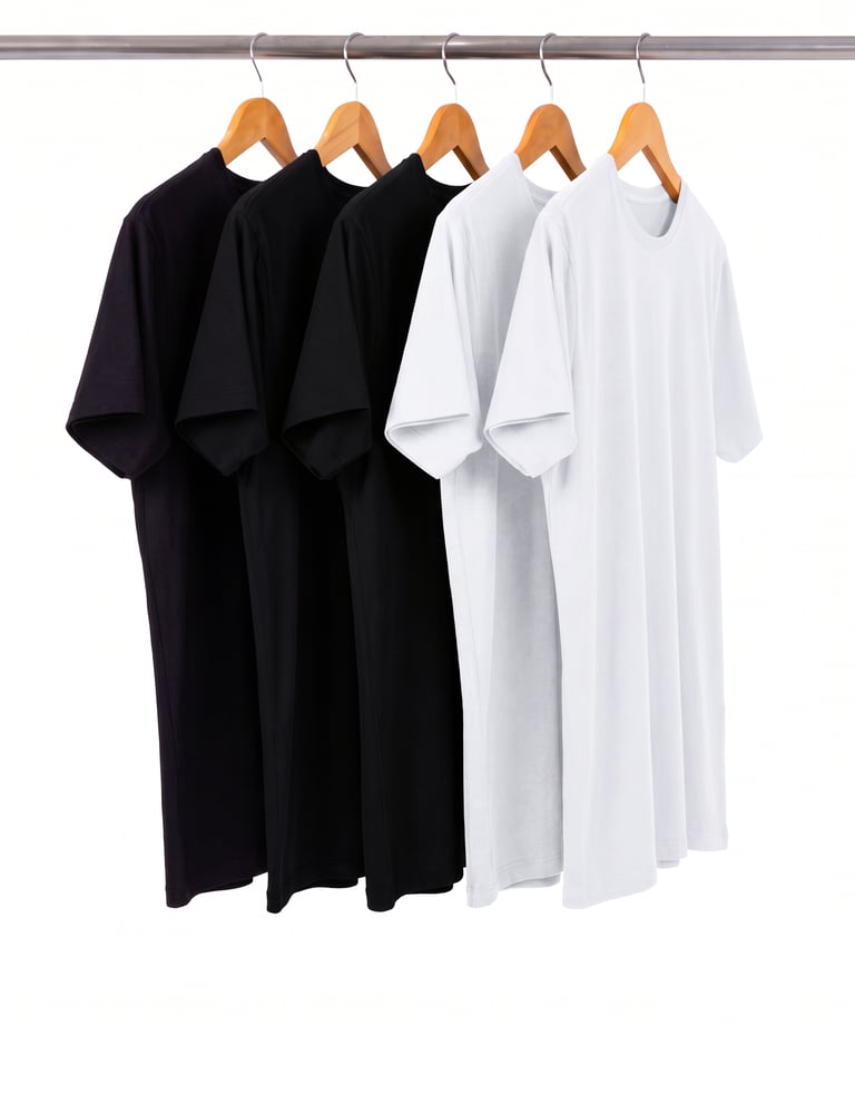 Kit 5 Camisetas Masculinas de Algodão Premium