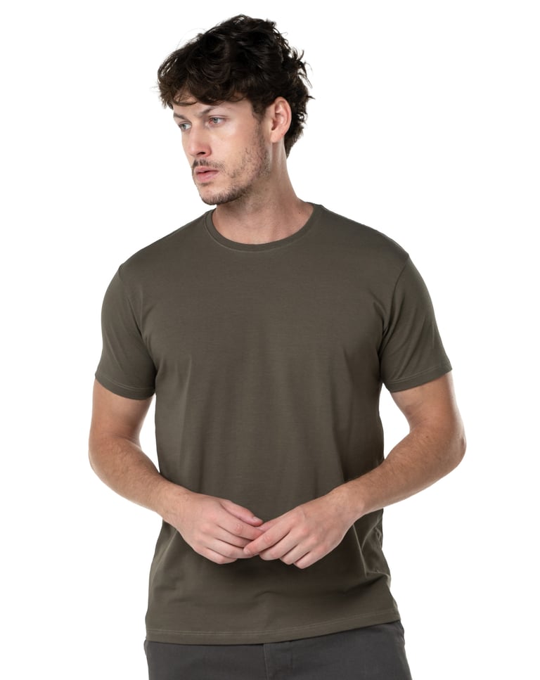 Camiseta de Algodão Egípcio Cinza Mineral