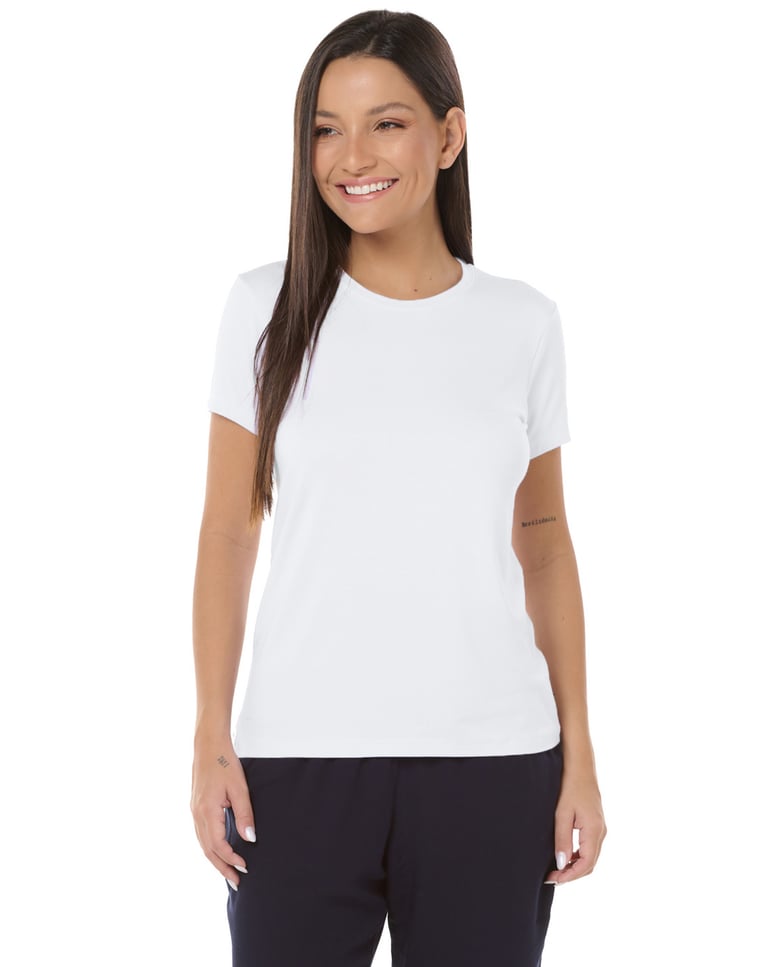 Camiseta Tech Modal Feminina Branca