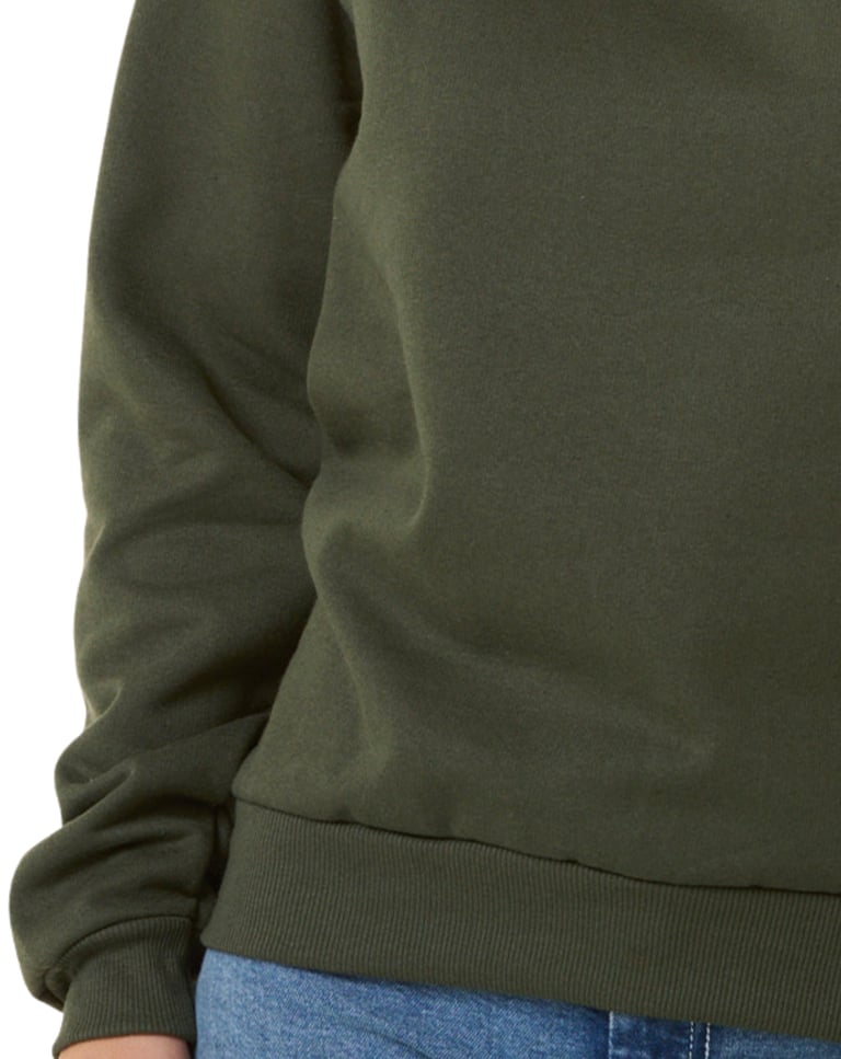 Blusão de moletom feminino Verde Militar