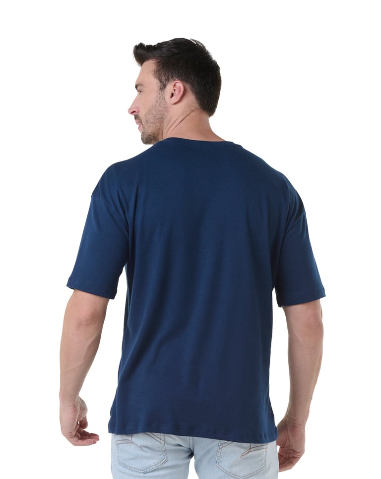 Camiseta Oversized Masculina Azul Marinho