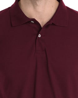 Camisa Polo Piquet Masculina Bordô