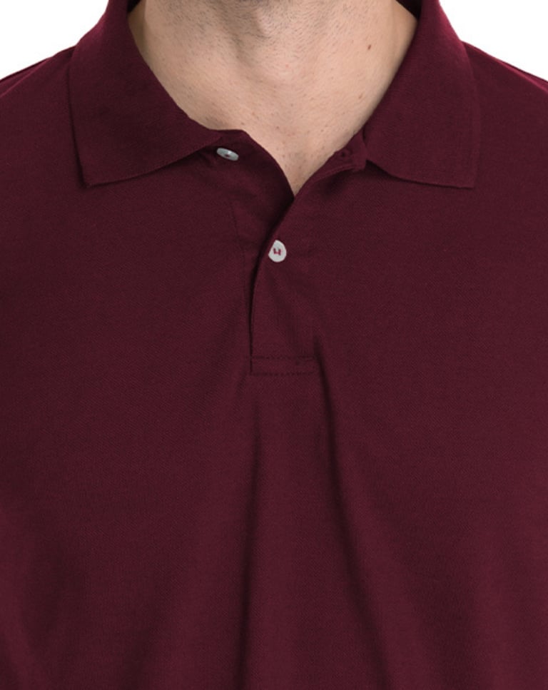 Camisa Polo Piquet Masculina Bordô