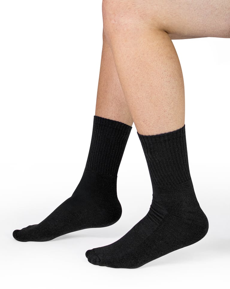 Kit 3 Meias Cano Longo Masculinas Pretas