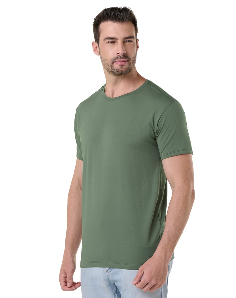 Camiseta Tech Modal Masculina Verde Oliva