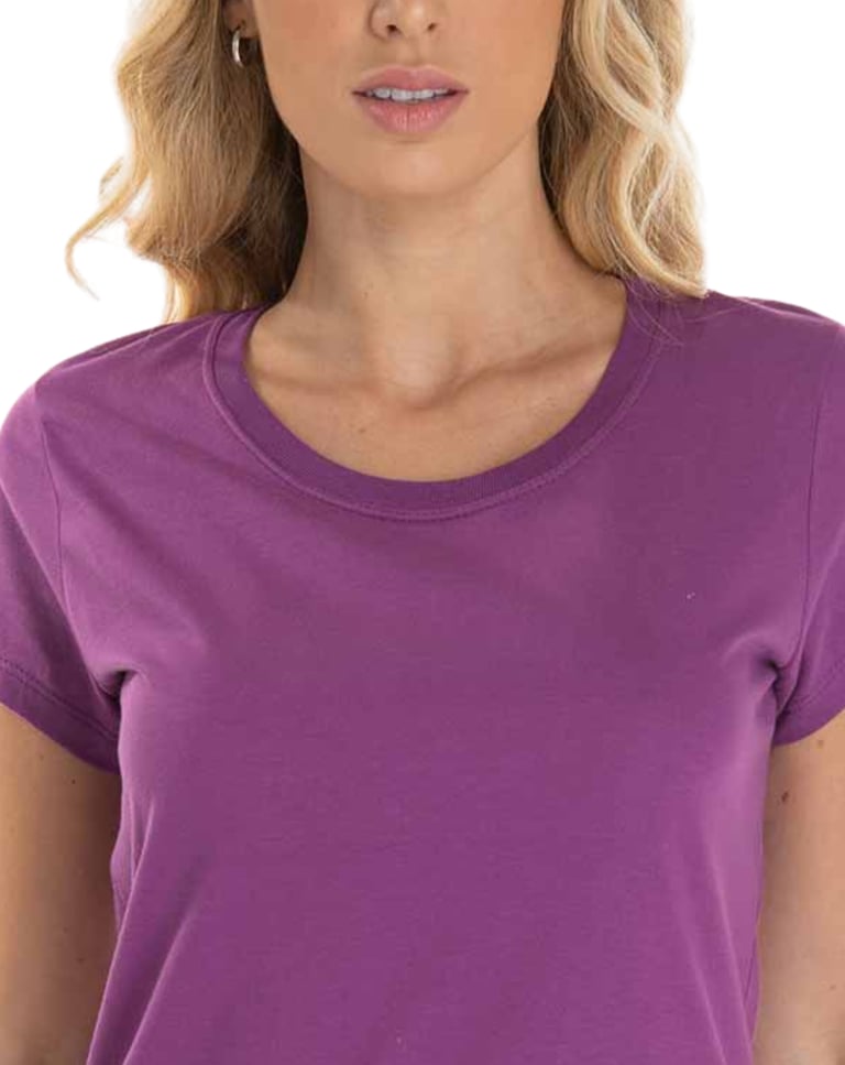 Baby Look de Algodão Premium Roxa