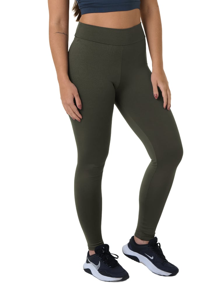 Calça Legging Fitness Feminina Verde Fóssil