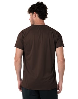 Camiseta Masculina Dry Poliamida Raglan Marrom