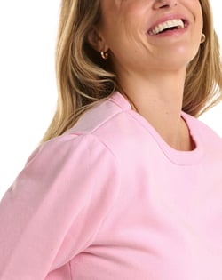 Blusão de Moletom Feminino Rosa Claro