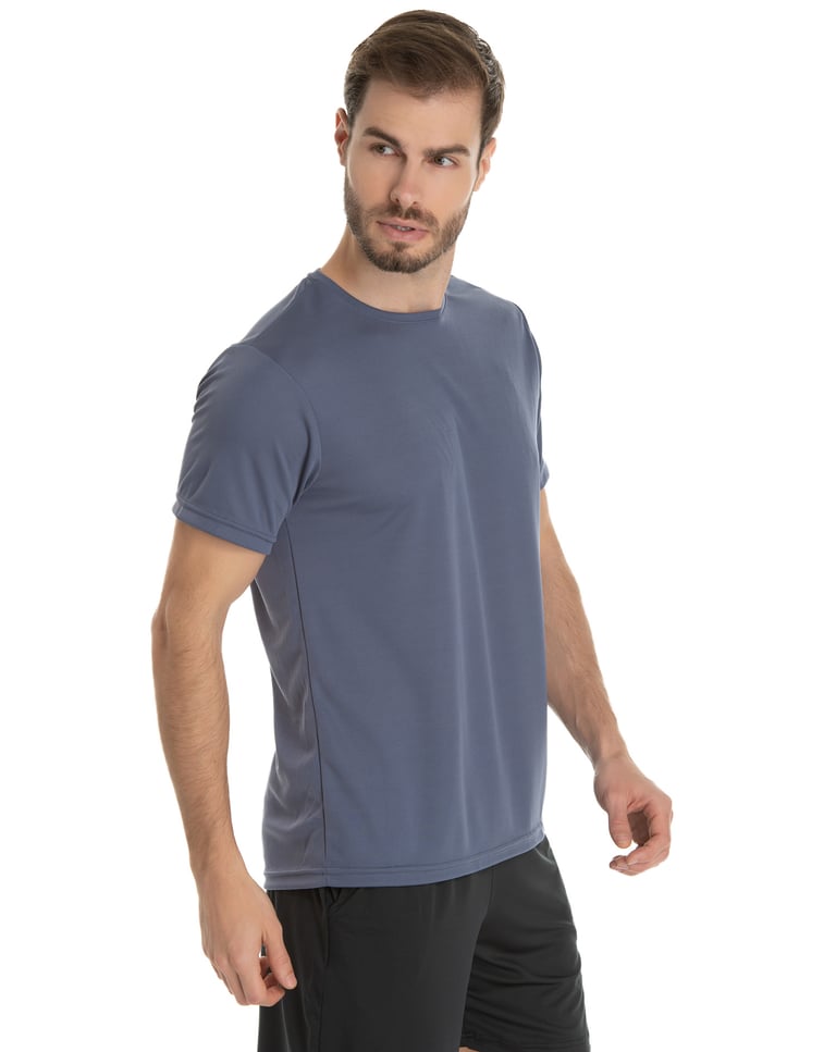 KIT 5 Camisetas Dry Fit Cinza Titanium Proteção UV 30+