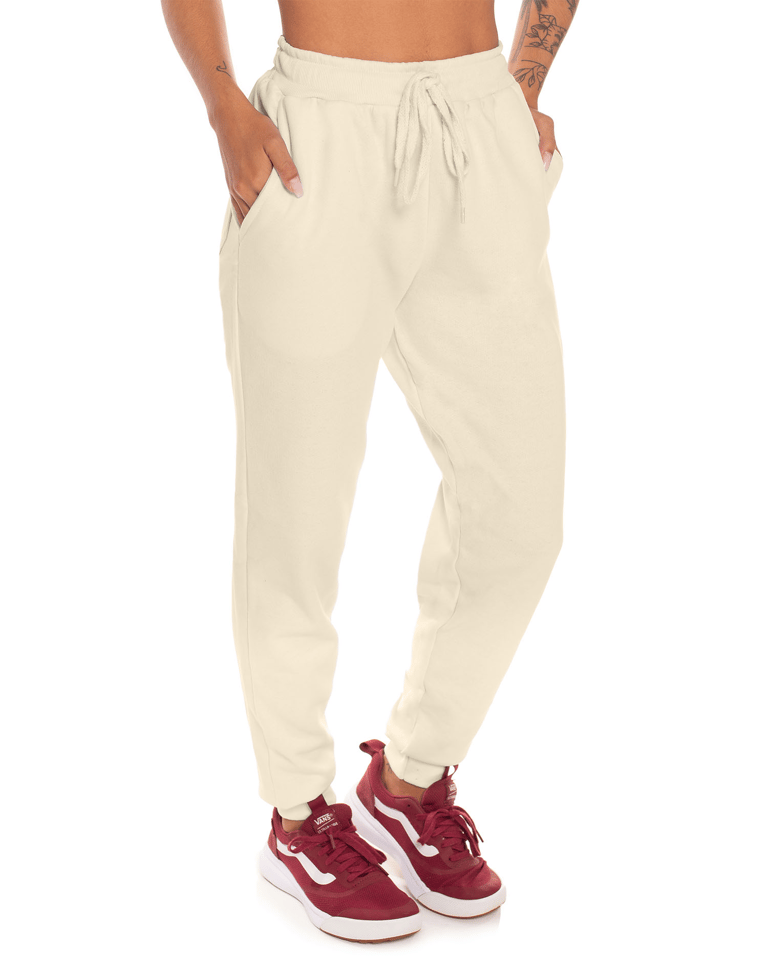 Kit 3 Calças Femininas de Moletom Areia