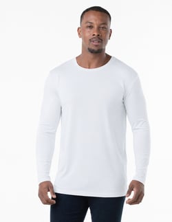 Camiseta Manga Longa Tech Modal Masculina Branca