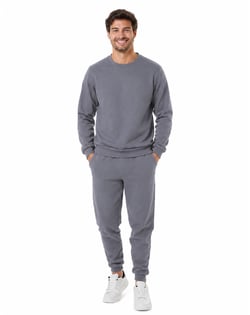 Conjunto Moletom Masculino Blusão Cinza Chumbo