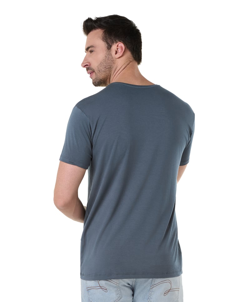 Camiseta Tech Modal Masculina Cinza Chumbo