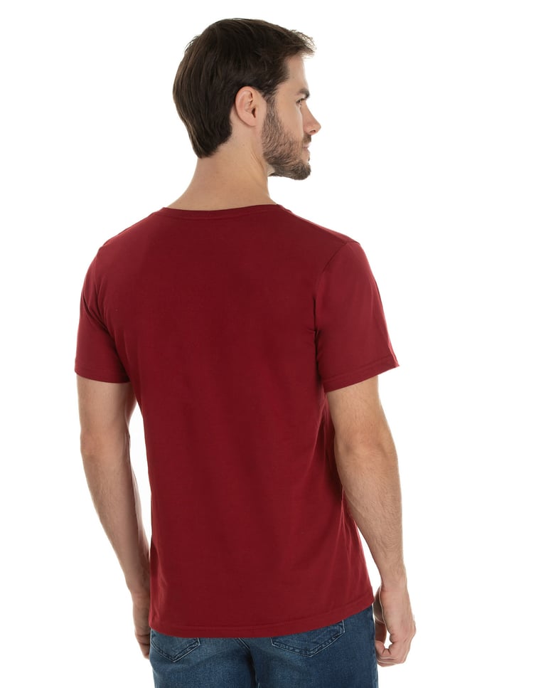 Camiseta de Algodão Premium Bordô