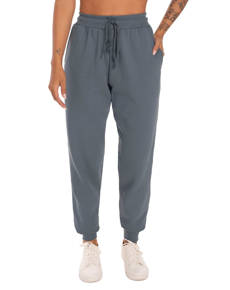 Calça Feminina de Moletom Cinza Chumbo