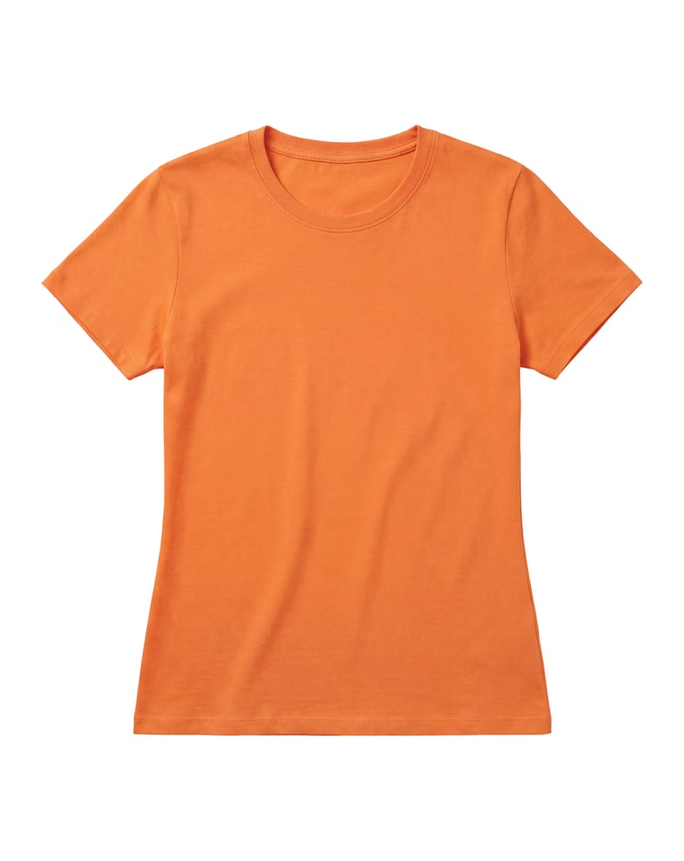 Baby Look de Algodão Premium Laranja