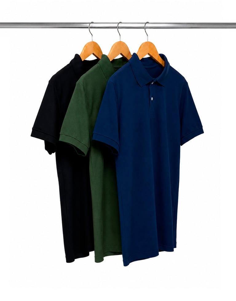 Kit 3 Camisas Polo Piquet Masculinas 07