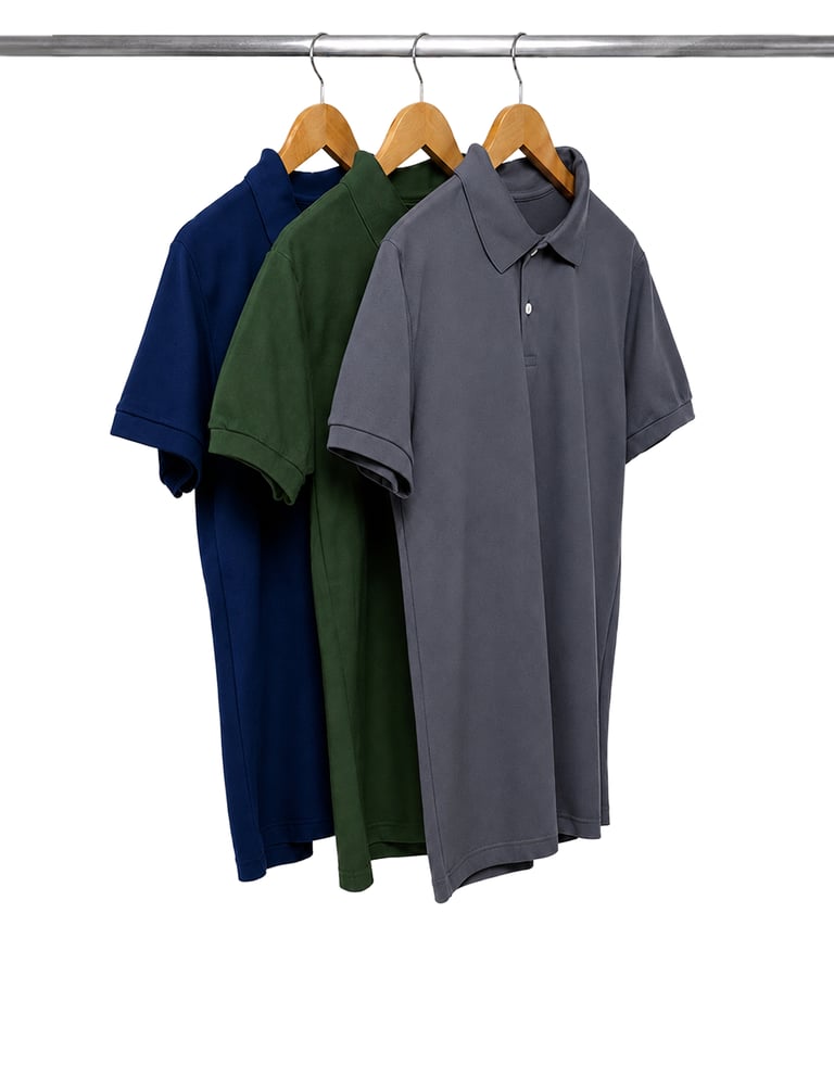 Kit 3 Camisas Polo Piquet Masculinas 03