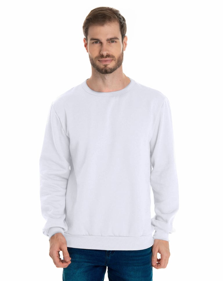 Kit 3 Blusões de Moletom Branco