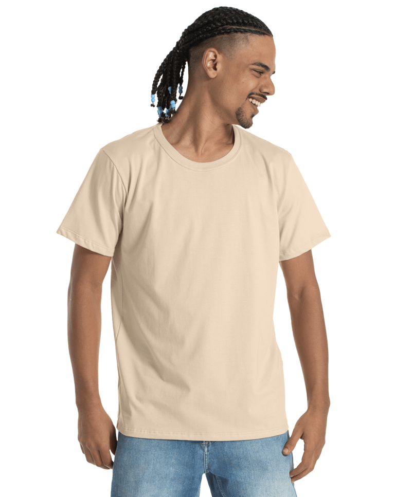Camiseta de Algodão Premium Areia