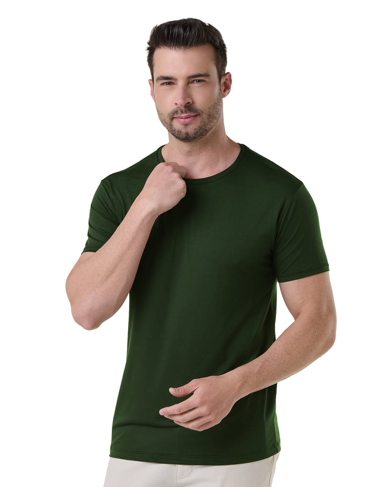 Camiseta Tech Modal Masculina Verde Militar
