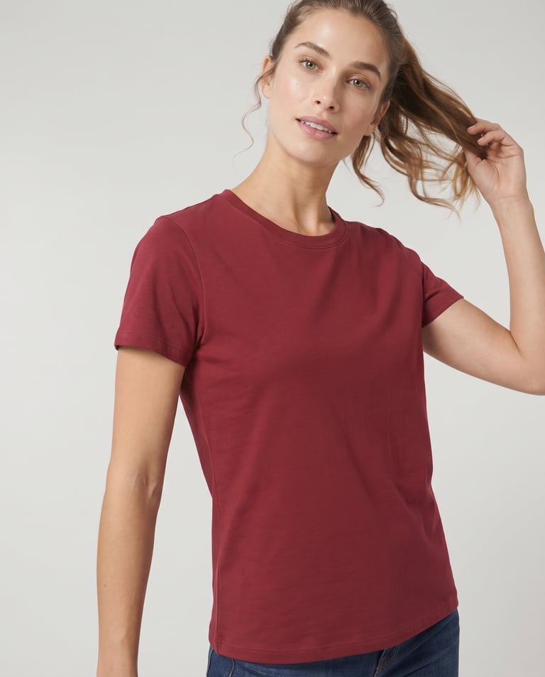 Baby Look de Algodão Premium Bordô