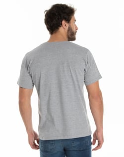 Camiseta de Algodão Premium Cinza Mescla