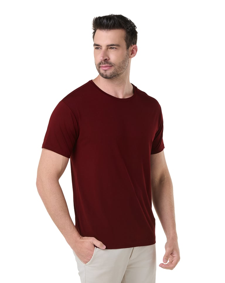 Camiseta Tech Modal Masculina Bordô