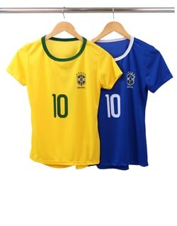 Kit 2 Camisetas Femininas Brasil Copa 2026 Dry Fit