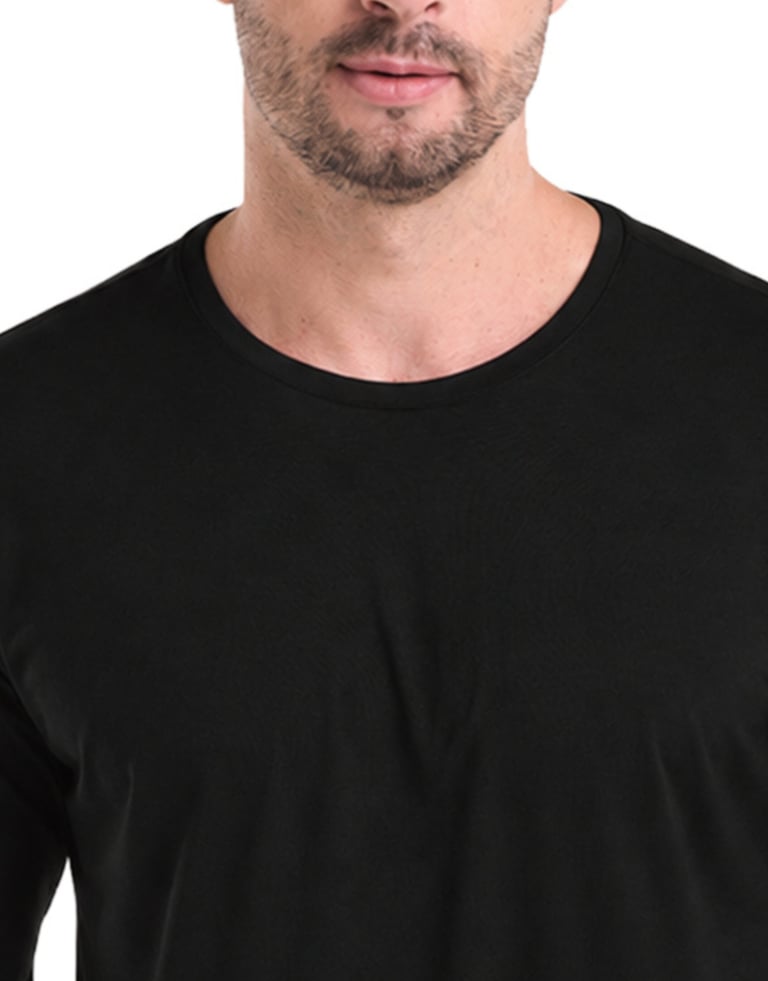 Camiseta Manga Longa Tech Modal Masculina Preta