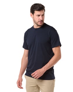 Camiseta de Algodão Egípcio Azul Marinho