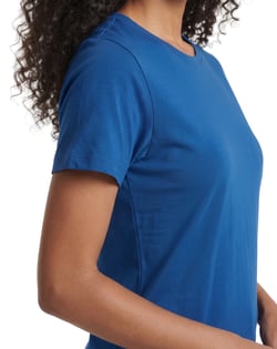 Baby Look de Algodão Premium Azul Royal