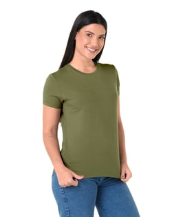 Camiseta Tech Modal Feminina Caqui