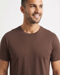 Camiseta de Algodão Premium Marrom