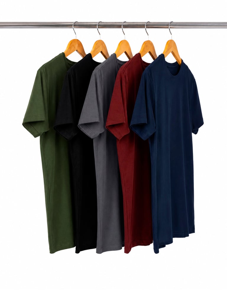 Kit 5 Camisetas Masculinas de Algodão Premium 02
