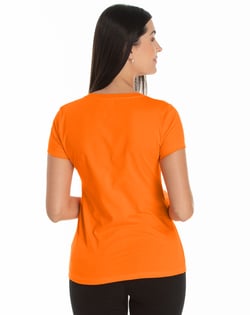 Kit 5 Baby Look PV / Malha Fria Laranja