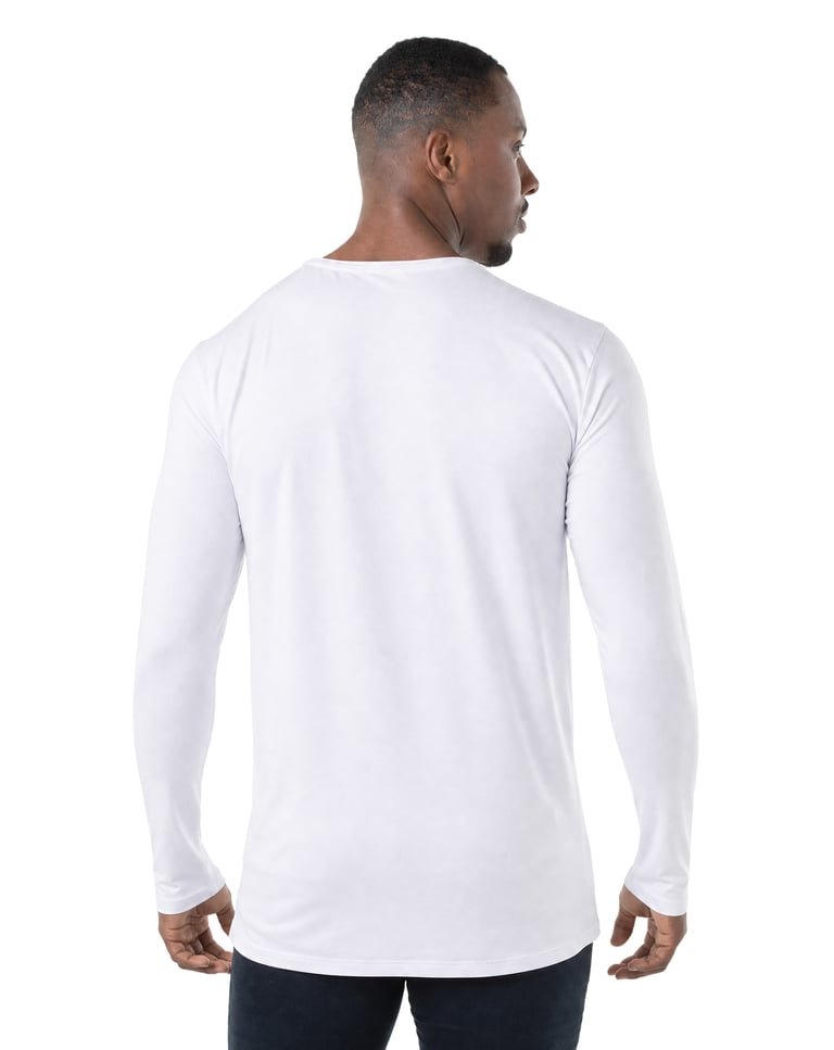 Camiseta Manga Longa Tech Modal Masculina Branca