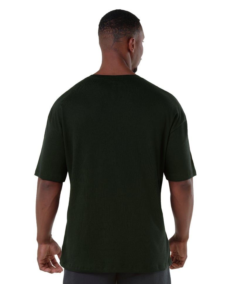 Camiseta Oversized Masculina Verde Militar