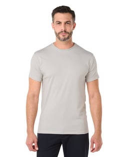 Camiseta de Algodão Egípcio Cinza Gelo