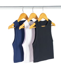 Kit 3 Cropped Feminino Canelado em Ribana