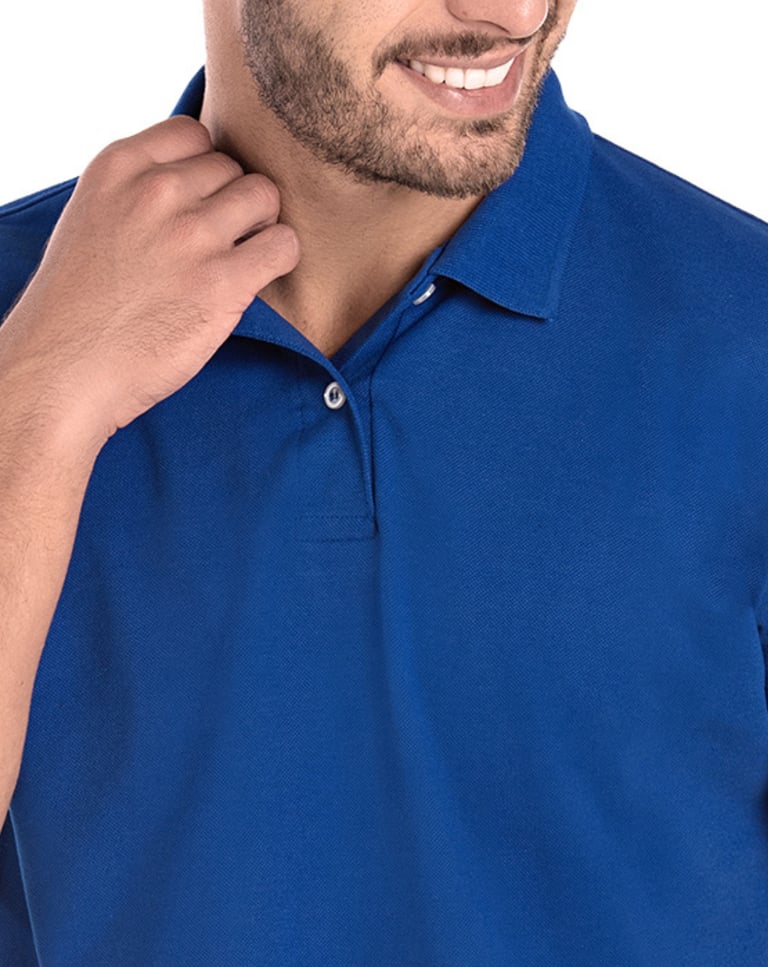 Camisa Polo Piquet Masculina Azul Royal