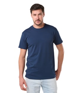 Camiseta de Algodão Egípcio Azul Indigo