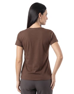 Baby Look de Algodão Premium Marrom