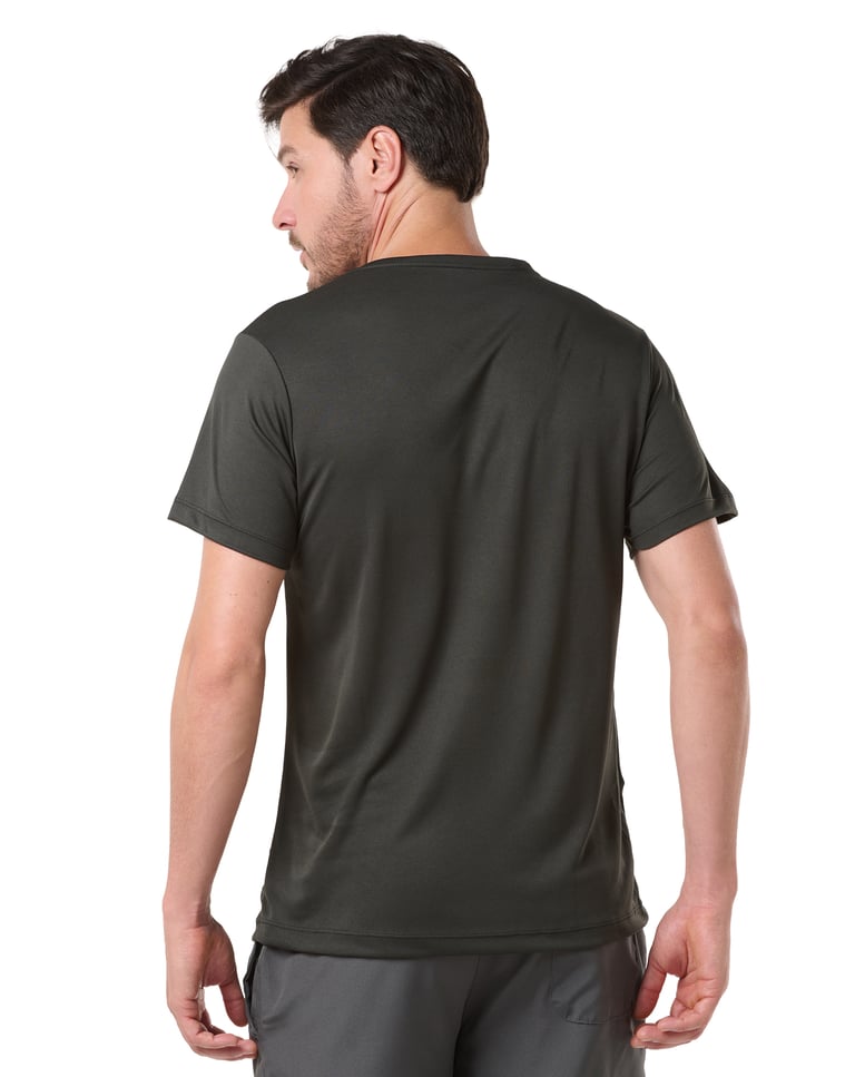 Camiseta Dry Fit Verde Militar Proteção UV 30+