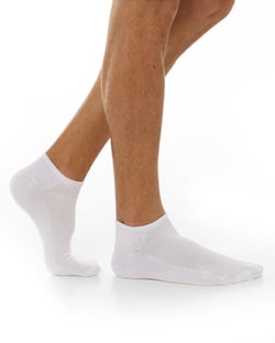 Kit 3 Meias Cano Curto Masculinas Brancas