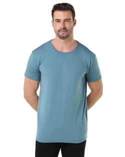 Camiseta Tech Modal Masculina Azul Topázio