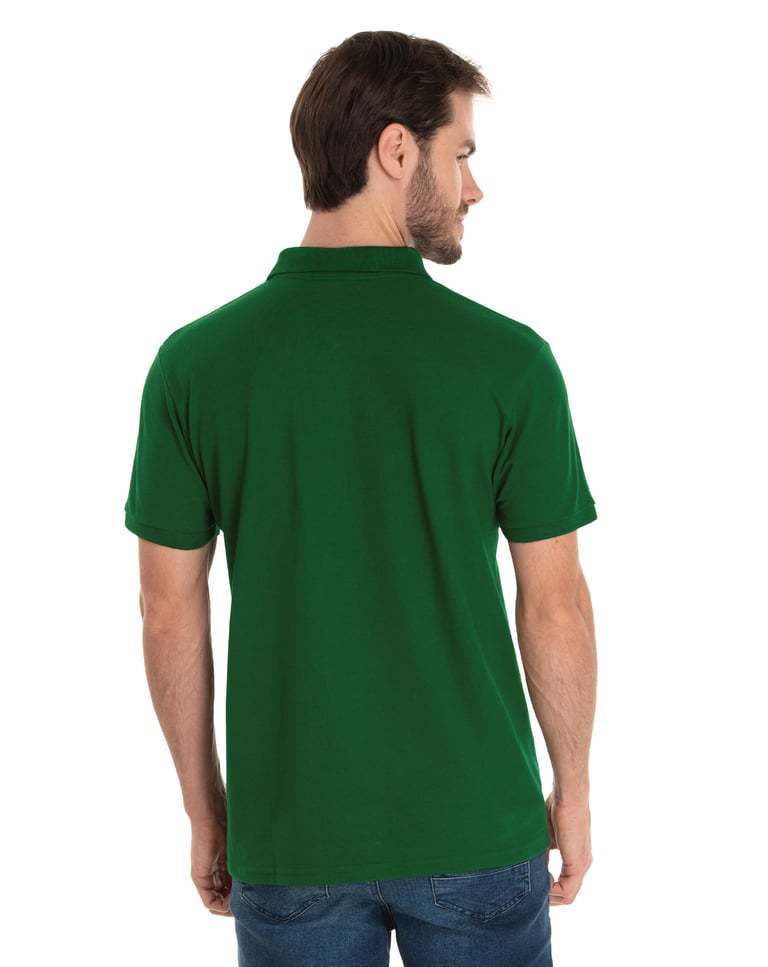Camisa Polo Piquet Masculina Verde Bandeira